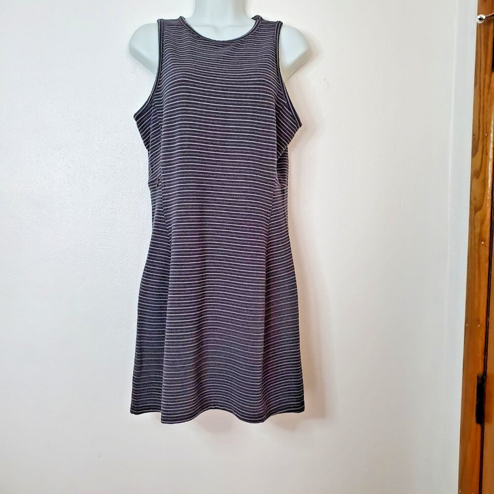 Hi-TEC Women's S Black Gray Sleeveless Ottoman Tank Top Dress Side Zip Pocket